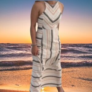 Japna-Striped Dress Cotton Size M